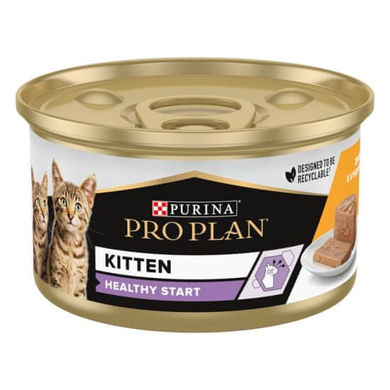 Purina Pro Plan KITTEN HEALTHY START kuře v paštice 24x85 g