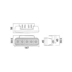 MYCARR světlomet pro denní svícení oválný LED 12V/24V r21