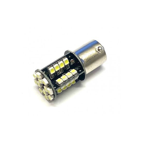 AUTOLAMP žárovka LED 12V 21W BA15s čirá 44xLED 1210