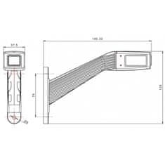 FRISTOM světlo poziční tykadlo LED FT-145 12/24V pravé