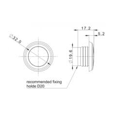 FRISTOM světlo poziční FT-074 C LED 12+24V červené