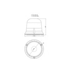 FRISTOM maják LED magnetický FT-151 DF LED MAG M78 oranžový 12/24V