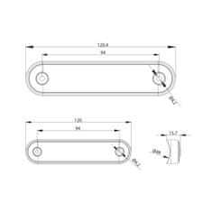 FRISTOM světlo poziční FT-073 Z LED LONG 12+24V oranžové