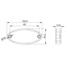 FRISTOM světlo poziční FT-061 B LED bílé