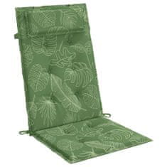 Vidaxl Podušky na židli s vysokým opěradlem 2 ks vzor listů oxford