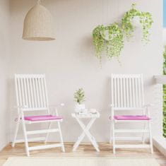 Vidaxl Podušky na zahradní židli 2 ks růžové 50 x 50 x 3 cm textil