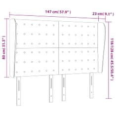 Vidaxl Čelo postele typu ušák cappuccino 147x23x118/128 cm umělá kůže