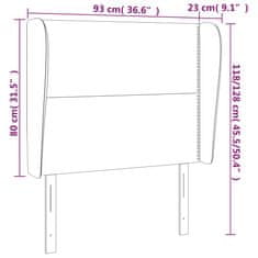 Vidaxl Čelo postele typu ušák černé 93x23x118/128 cm umělá kůže