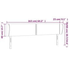 Vidaxl Čelo postele typu ušák černé 163x23x78/88 cm samet