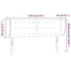 Vidaxl Čelo postele typu ušák cappuccino 147x23x78/88 cm umělá kůže