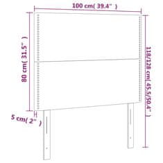 Vidaxl Čelo postele tmavě zelené 100x5x78/88 cm samet