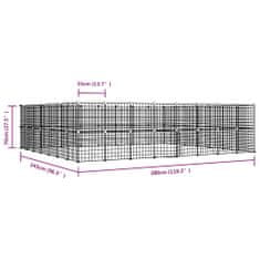 Vidaxl 60panelová ohrádka pro zvířata s dvířky černá 35 x 35 cm ocel