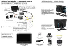 SEFIS parkovací AHD kamera s 7" monitorem