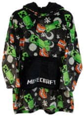 CurePink Dětská mikina Minecraft: Creeper TNT (délka 72 cm) černý polyester