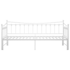 Vidaxl Rám vysouvací postele/pohovky bílý kovový 90 x 200 cm