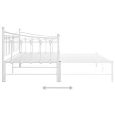 Vidaxl Rám vysouvací postele/pohovky bílý kovový 90 x 200 cm
