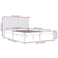 Vidaxl Postel bez matrace bílá 200 x 200 cm masivní borovice