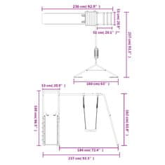 Vidaxl Dětské hřiště na zahradu impregnované borové dřevo