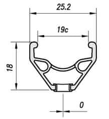 Mach1 ráfek 26" Sub Zero disc 36děr/1nýt černý