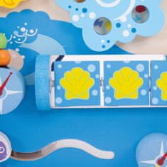 Bigjigs Toys Bigjigs Baby Dřevěná motorická deska moře