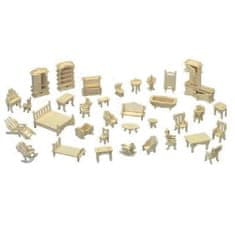 Woodcraft Woodcraft Dřevěné 3D puzzle nábytek set
