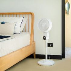 VONROC Podstavný ventilátor BREEZE - 88 cm - Velmi tichý - 3 nastavení rychlosti - Bílý | Včetně dálkového ovládání 