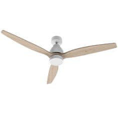 Cecotec Ventilátor , 5839 EnergySilence Aero 5300 White&Wood, stropní, průměr 132 cm, 3 lopatky, LED žárovka, 6 rychlostí, dálkové ovládání, 30 W