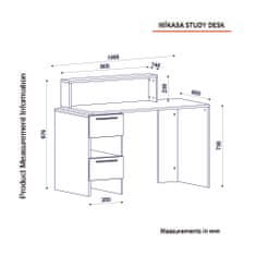 ASIR GROUP ASIR Psací stůl MIKASA bílý