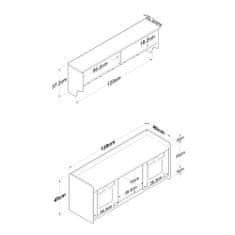 ASIR GROUP ASIR Předsíňová stěna EE102 bílá černý mramor