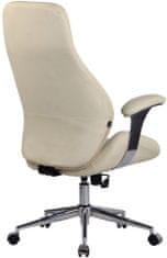 Sortland Kancelářská židle Layton - pravá kůže | krémová