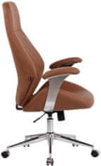 Sortland Kancelářská židle Layton - pravá kůže | světle hnědá