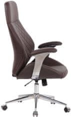 Sortland Kancelářská židle Layton - pravá kůže | hnědá