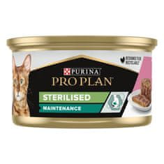 Purina Pro Plan CAT STERILISED tuňák, losos v paštice 24x85 g