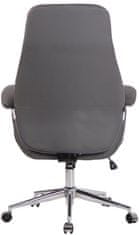 Sortland Kancelářská židle Layton - pravá kůže | šedá