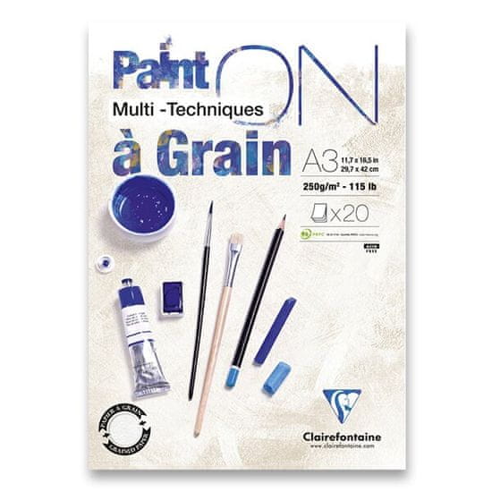 Clairefontaine Blok Paint on Grain A3, 20 listů, 250 g