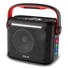 Akai Reproduktor , ABTS-K5, přenosný, bluetooth, FM, TWS, dálkový ovladač, bezdrátový mikrofon, 30 W RMS