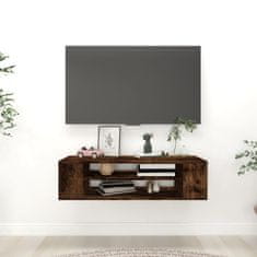 Vidaxl Závěsná TV skříňka kouřový dub 100x30x26,5 cm kompozitní dřevo