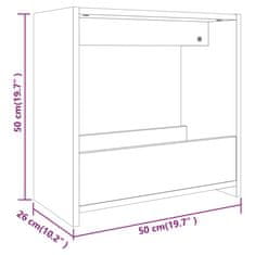 Vidaxl Odkládací stolek kouřový dub 50 x 26 x 50 cm kompozitní dřevo