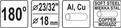 YATO Ohybačka na trubky Al, Cu, 180°, pr. 23/32" - 18mm