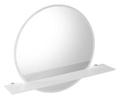 SAPHO VISO kulaté zrcadlo s LED osvětlením a policí ? 80cm, bílá mat VS080-01 - Sapho