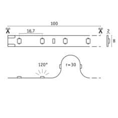 Paulmann PAULMANN Pro LED Strip Silver P25 5m 20W 60lm/m 60LEDs/m 76008