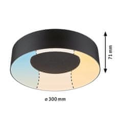 Paulmann PAULMANN LED stropní svítidlo Casca IP44 CCT 230V 16W černá mat 71096