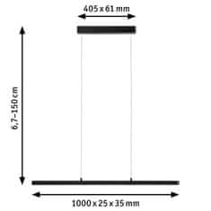 Paulmann PAULMANN LED závěsné svítidlo Lento měnitelná bílá 3x13,5W černá mat stmívatelné 79885