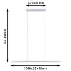 Paulmann PAULMANN LED závěsné svítidlo Lento měnitelná bílá 3x13,5W matný chrom stmívatelné 79886