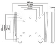 Neomounts FPMA-W25/Držák displeje/na stěnu/10-30"/fixní/VESA 100X100/nosn. 30kg/ultra tenký/stříbrný