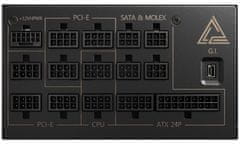 MSI zdroj MEG Ai1300P PCIE5/ 1300W/ ATX3.0/ akt. PFC/ 10 let záruka/ 120mm ventilátor/ plně modulární/ 80PLUS Platinum
