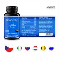 Advance nutraceutics ADVANCE BrainActive 60 kapslí - paměť, soustředění, energie