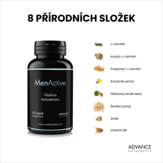 Advance nutraceutics ADVANCE Menactive 60 kapslí - na hladinu testosteronu, 8 přírodních látek