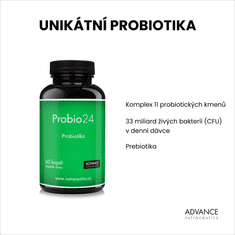 ADVANCE Probio24 60 kapslí - 33 mld. a 11 kmenů odolných probiotik z USA
