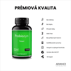 Advance nutraceutics ADVANCE Probiozym 60 kapslí - pro dobré trávení a zažívání, 6 přírodních látek